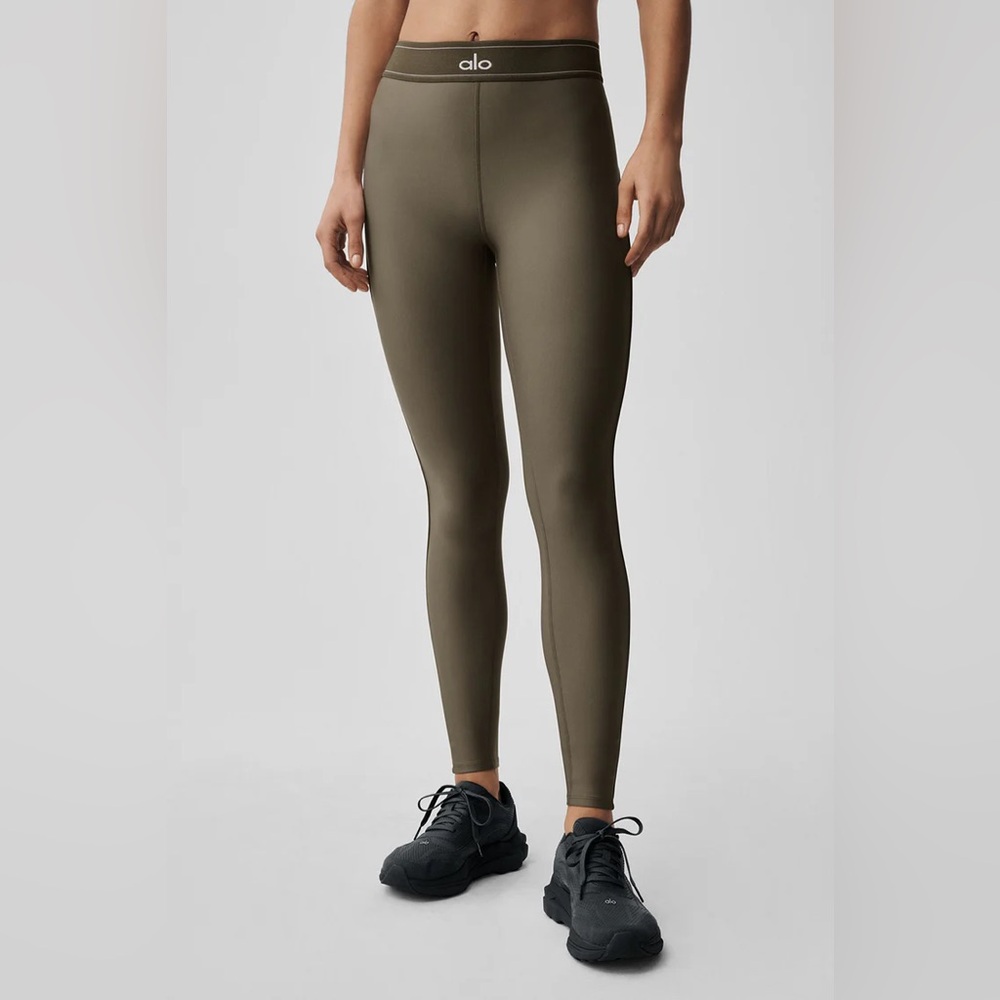 ALO Yoga High-Rise Olive Green Leggings